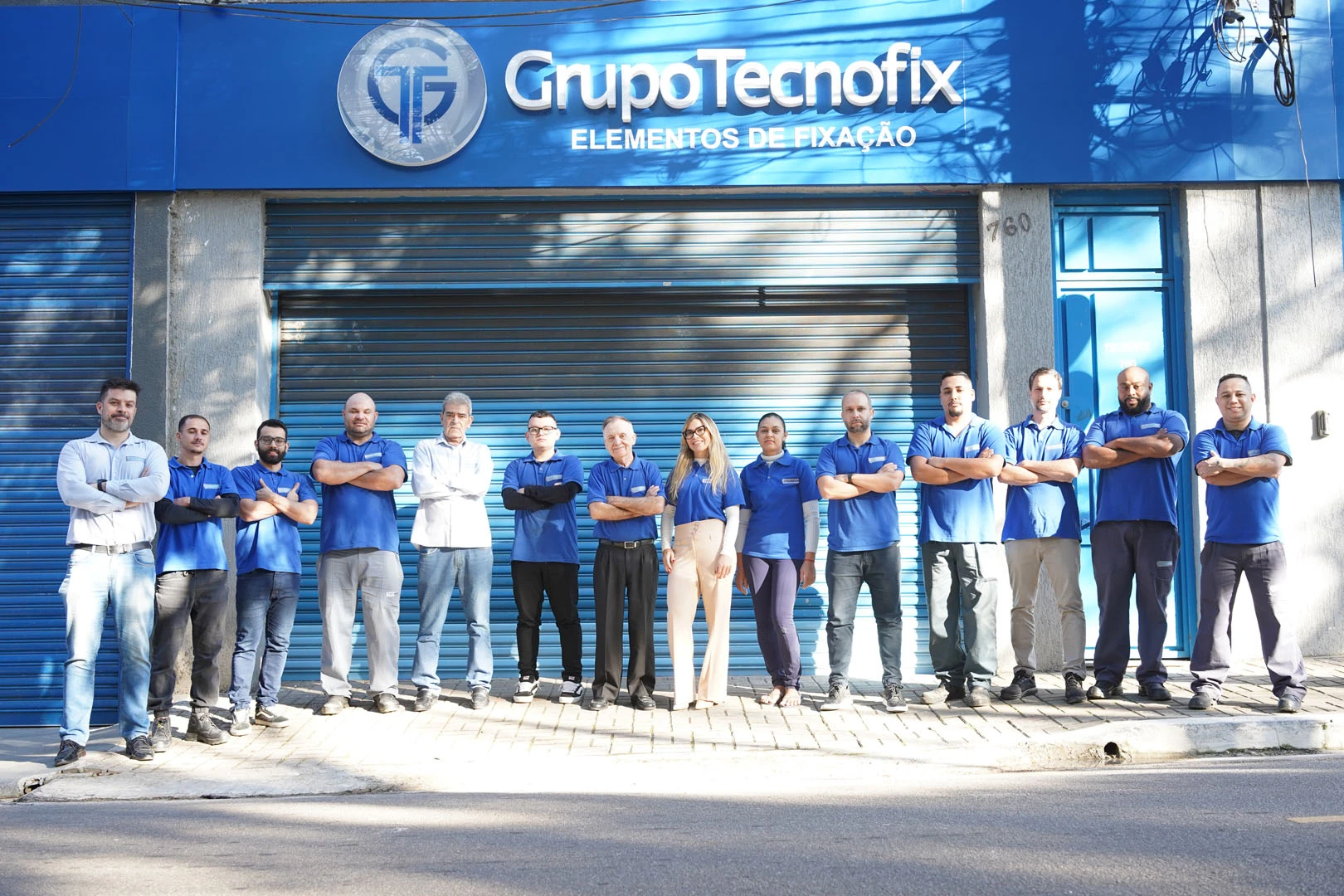 Sócios do Grupo Tecnofix na recepção da empresa